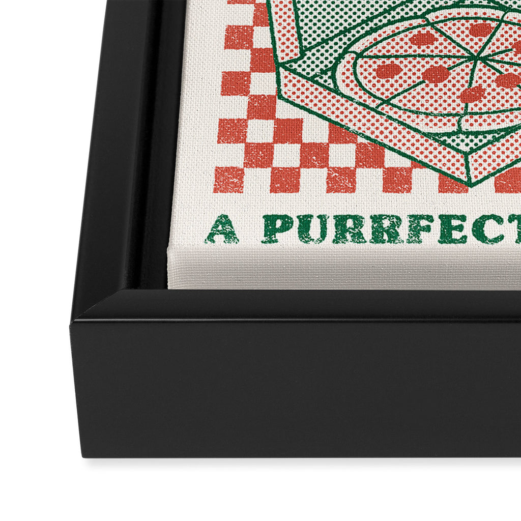 Cats and Pizza Framed Canvas Print Gallery Image 3
