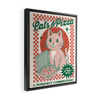 Cats and Pizza Framed Canvas Print Gallery Image 2