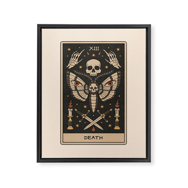 Death - Moth Tarot Framed Canvas Print Gallery Image 8