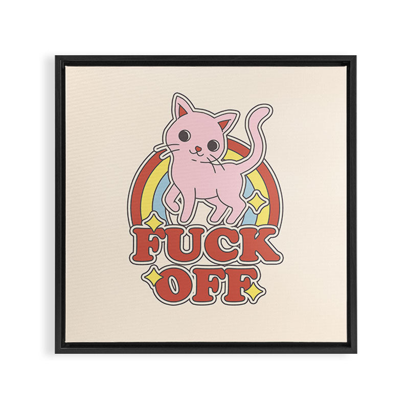 Fuck Off Framed Canvas Print Gallery Image 3