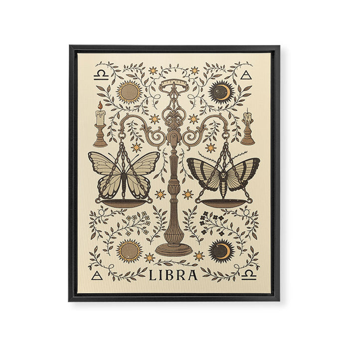 Libra, The Scales Framed Canvas Print Gallery Image 1