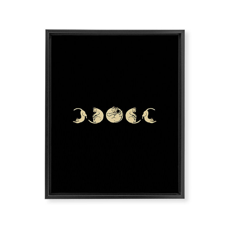 Meowphases Framed Canvas Print Gallery Image 8