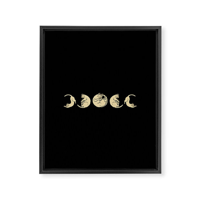 Meowphases Framed Canvas Print Gallery Image 1