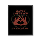 Satan Loves You Framed Canvas Print Gallery Image 8