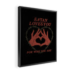 Satan Loves You Framed Canvas Print Gallery Image 2