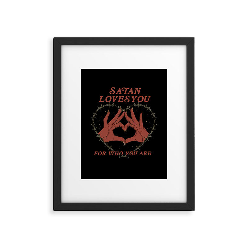 Satan Loves You Framed Art Print Gallery Image 6
