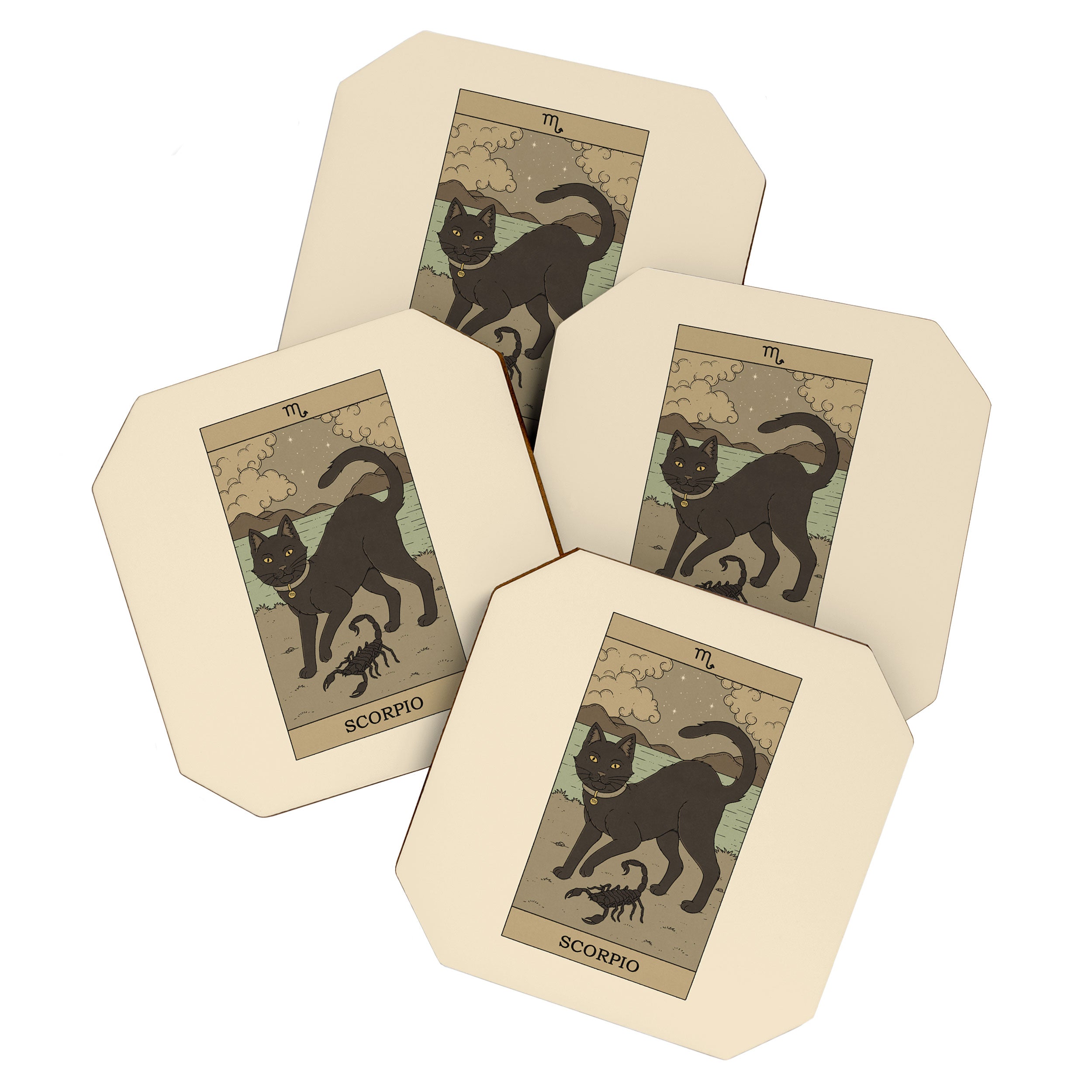 Scorpio Cat Coaster Gallery Image 1