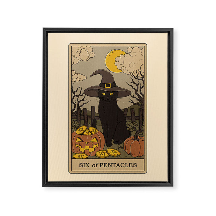 Six of Pentacles Framed Canvas Print Gallery Image 1