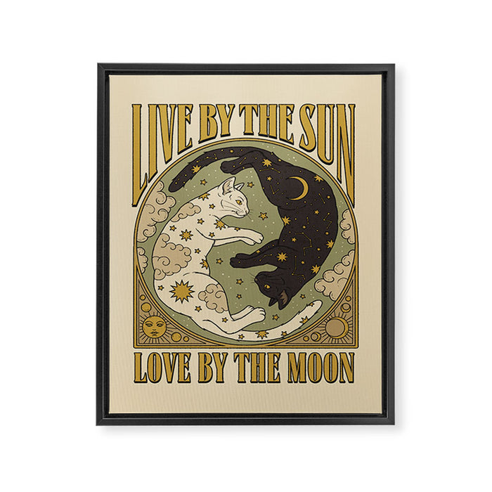 Sun and Moon Framed Canvas Print Gallery Image 1
