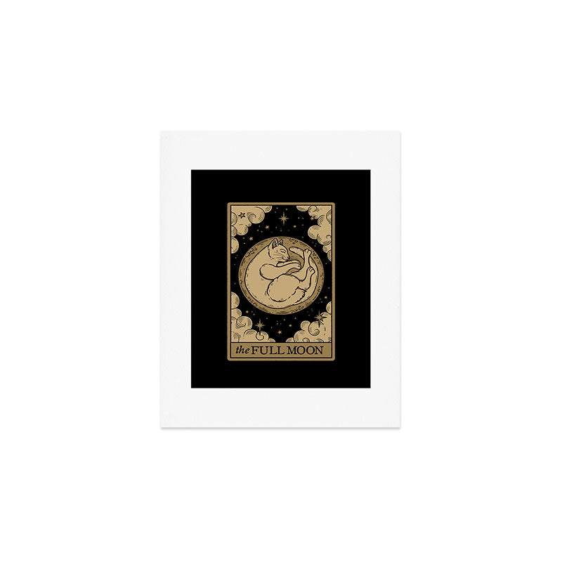 The Full Moon - Dark Background Art Print Gallery Image 1