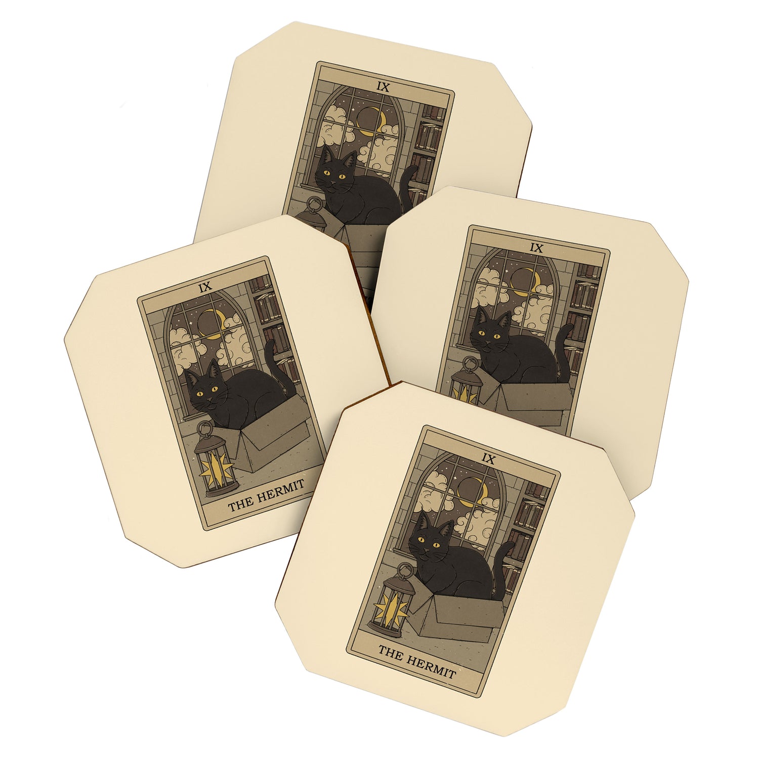 The Hermit - Cats Tarot Coaster Gallery Image 1