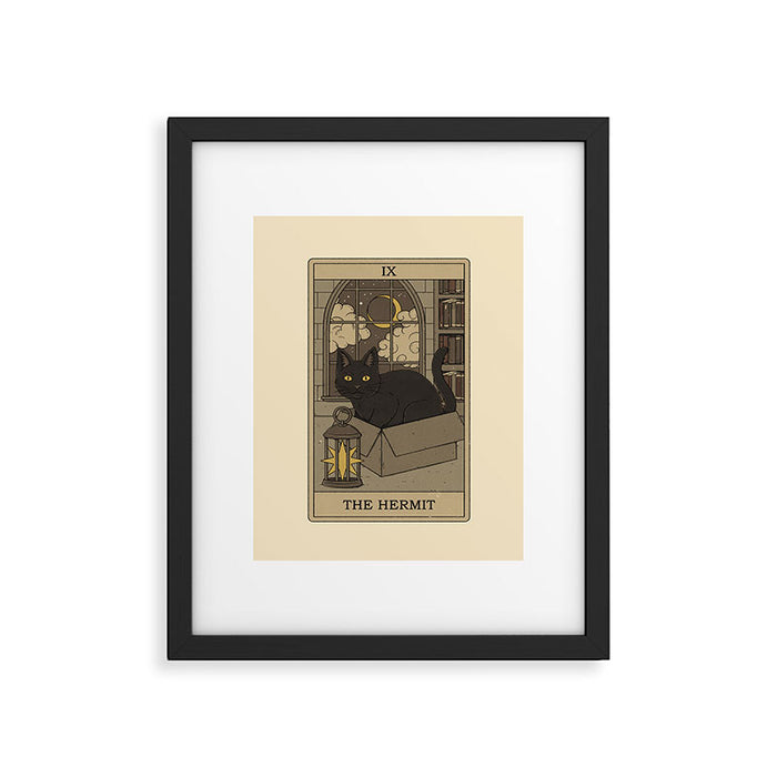 The Hermit - Cats Tarot Framed Art Print Gallery Image 1