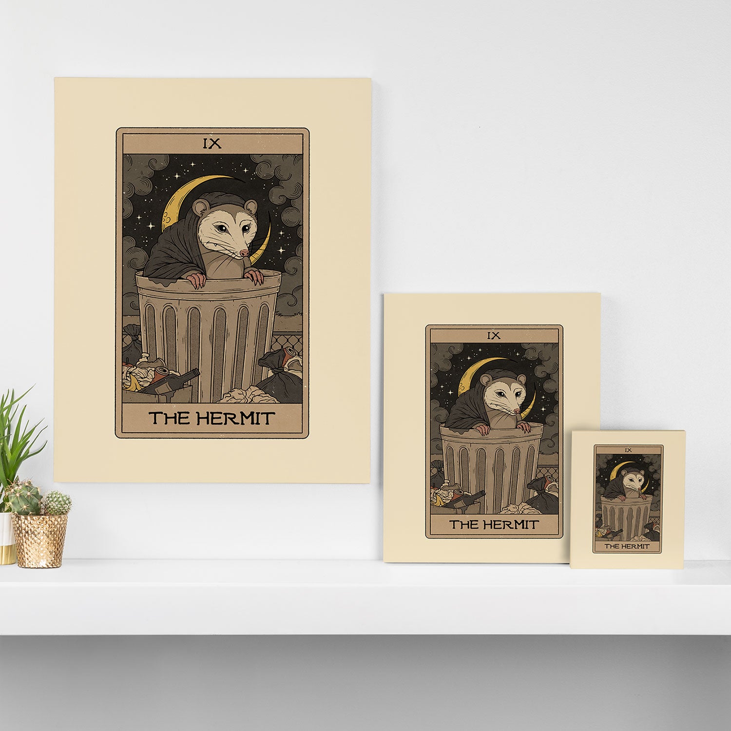The Hermit - Possum Tarot Canvas Print Gallery Image 3