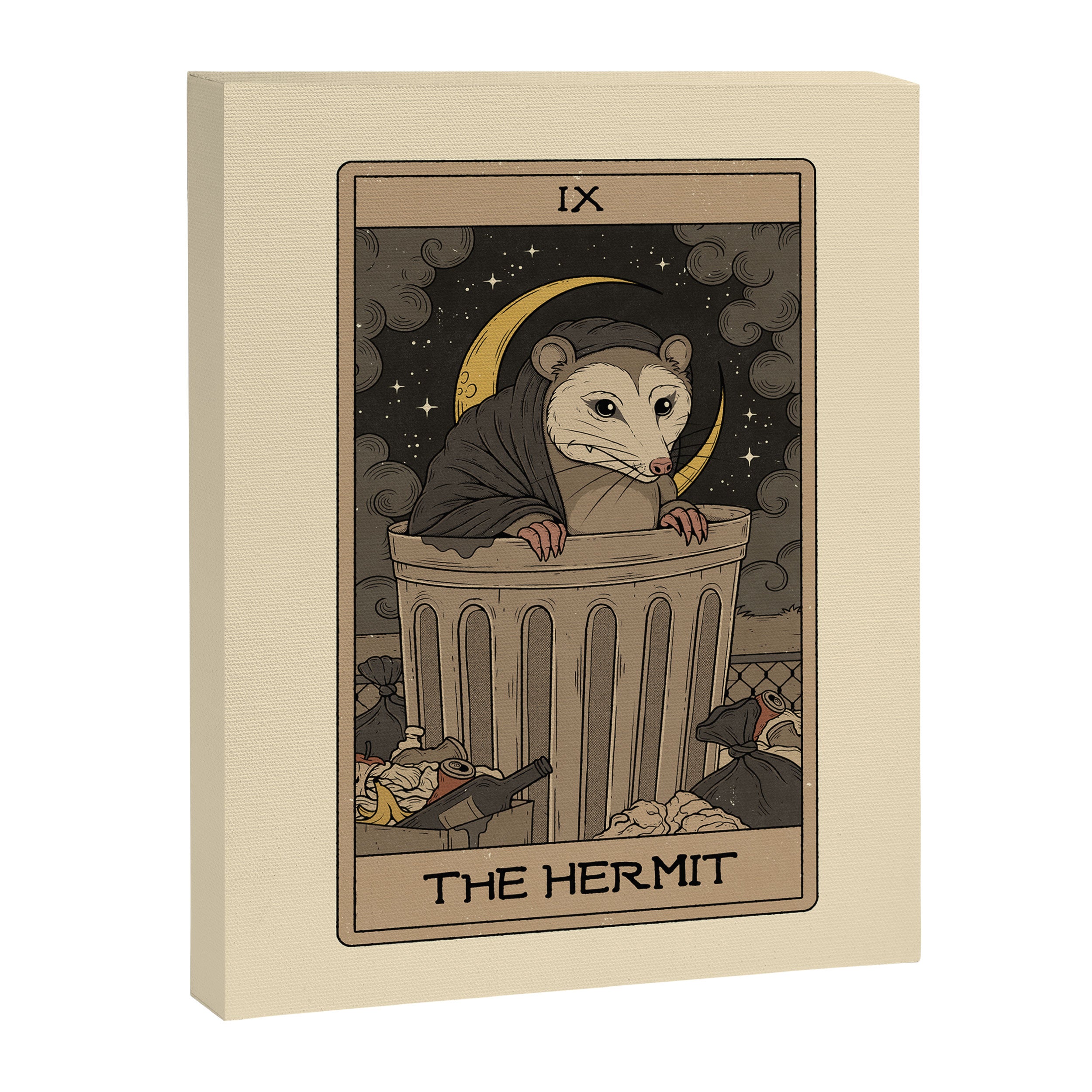 The Hermit - Possum Tarot Canvas Print Gallery Image 8