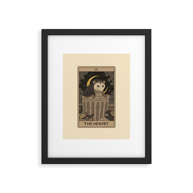 The Hermit - Possum Tarot Framed Art Print Gallery Image 4