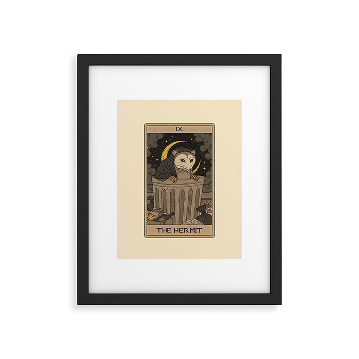 The Hermit - Possum Tarot Framed Art Print Gallery Image 1
