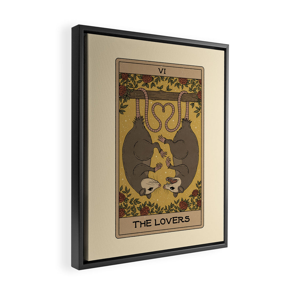 The Lovers - Possum Tarot Framed Canvas Print Gallery Image 2