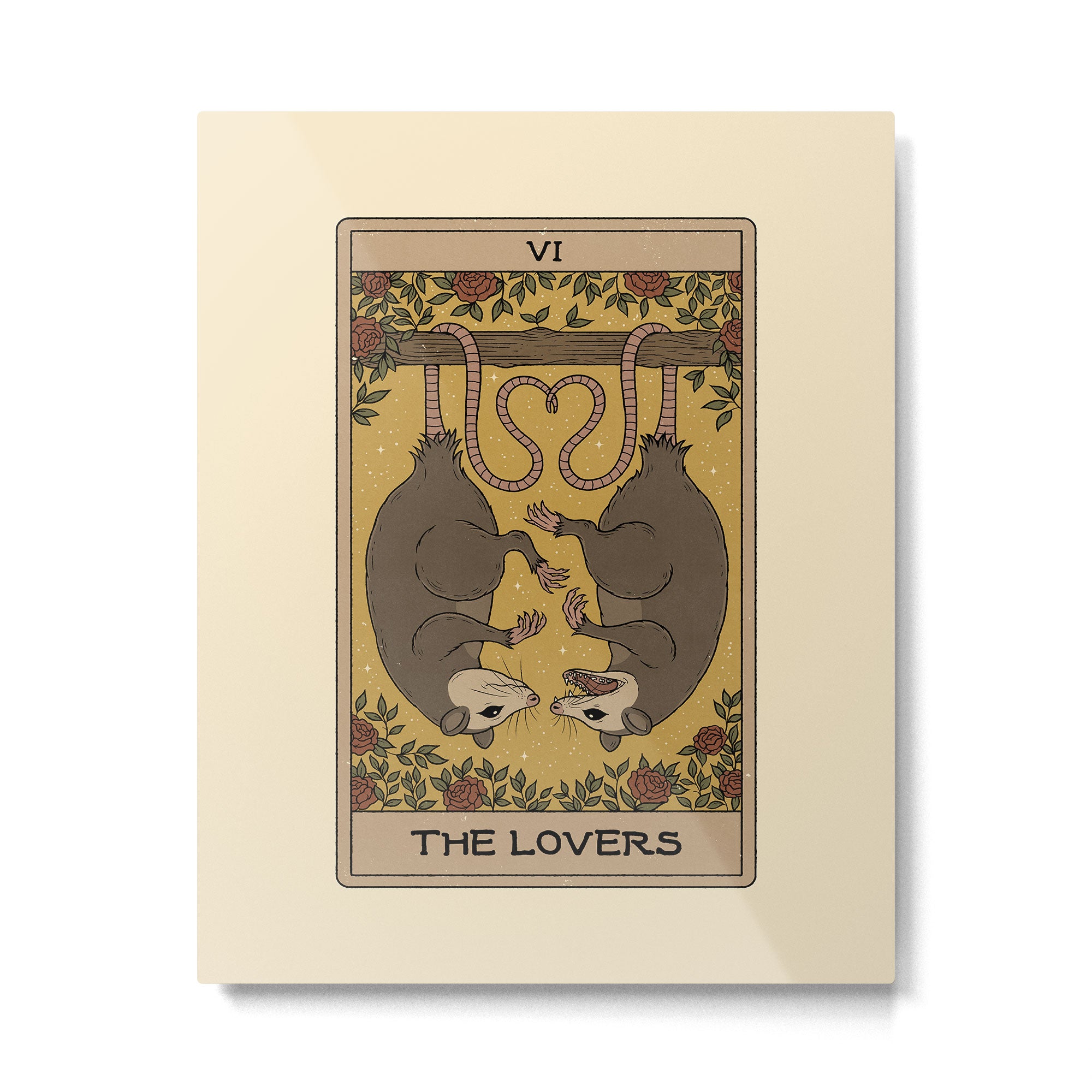 The Lovers - Possum Tarot Metal Print Gallery Image 6