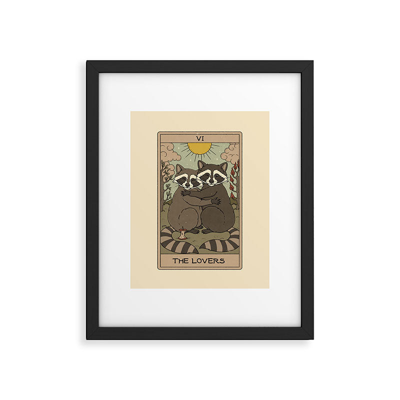 The Lovers - Raccoons Tarot Framed Art Print Gallery Image 6