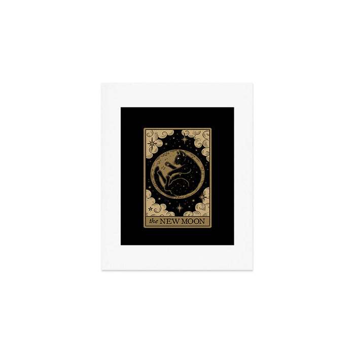 The New Moon - Dark Background Art Print Gallery Image 1