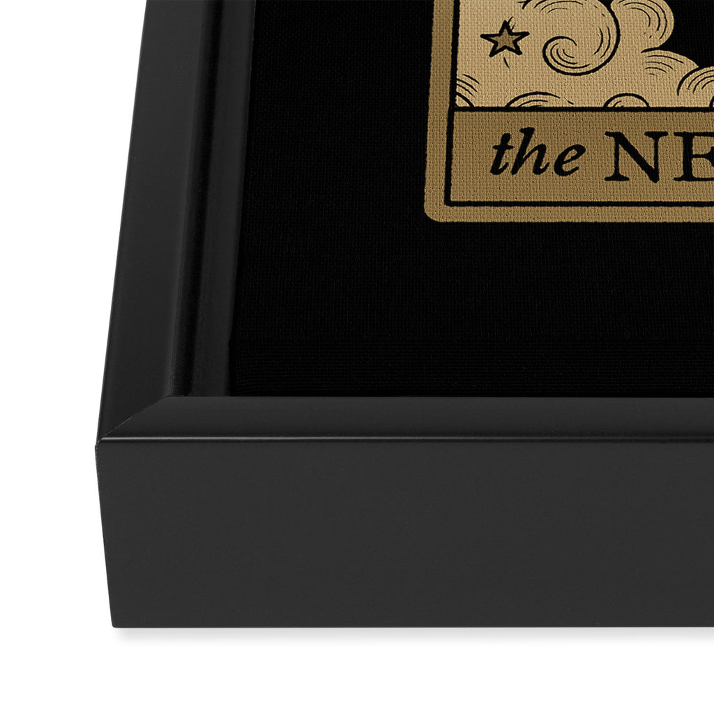 The New Moon - Dark Background Framed Canvas Print Gallery Image 3