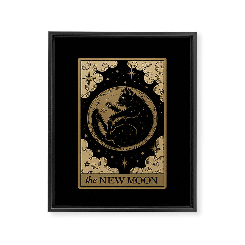 The New Moon - Dark Background Framed Canvas Print Gallery Image 8