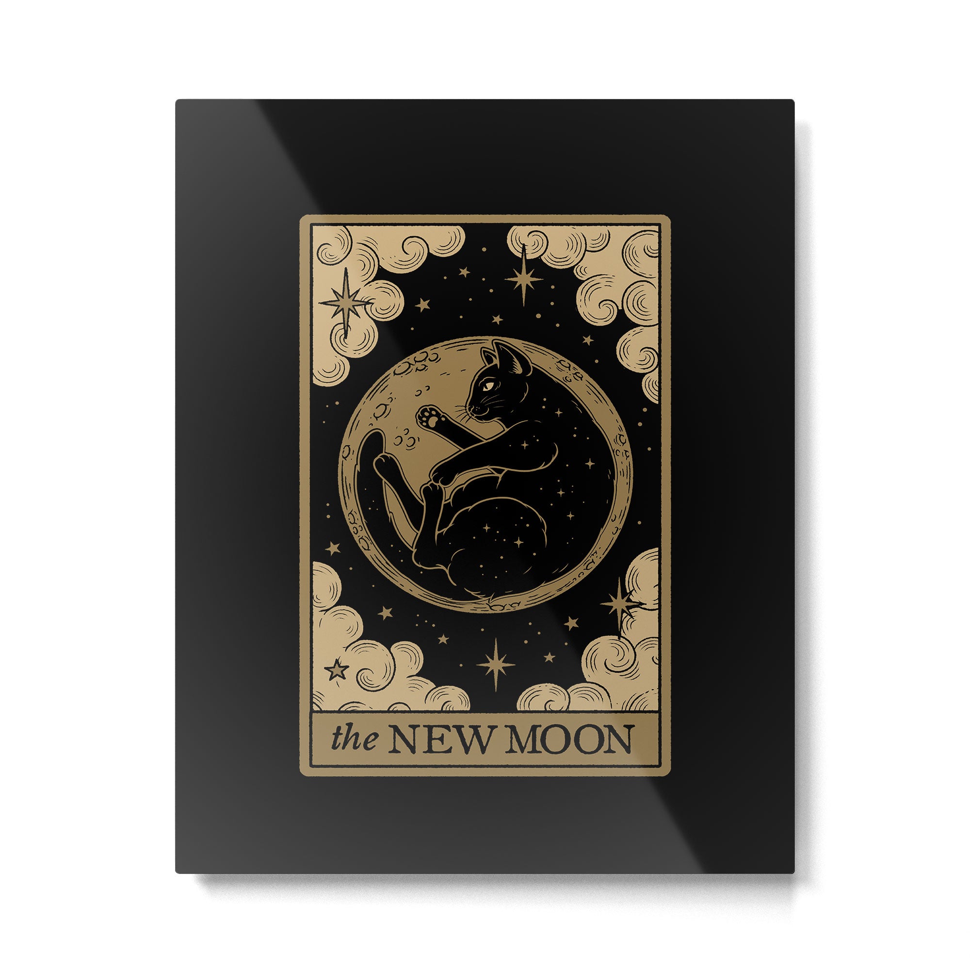 The New Moon - Dark Background Metal Print Gallery Image 6