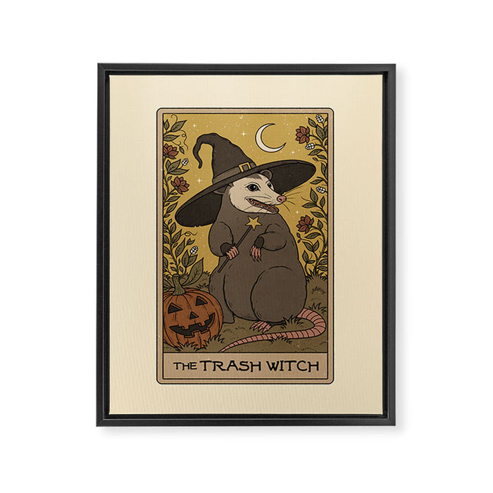 The Trash Witch - Possum Tarot Framed Canvas Print Gallery Image 1
