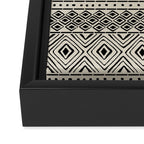 African Mud Cloth // Bone Framed Canvas Print Gallery Image 3