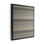 African Mud Cloth // Bone Framed Canvas Print Gallery Image 2