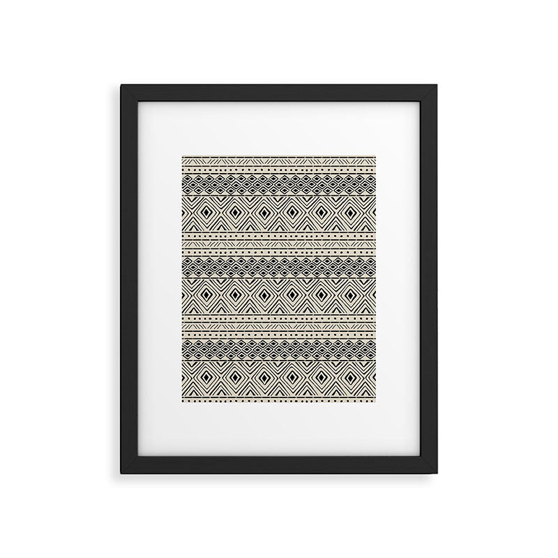 African Mud Cloth // Bone Framed Art Print Gallery Image 6