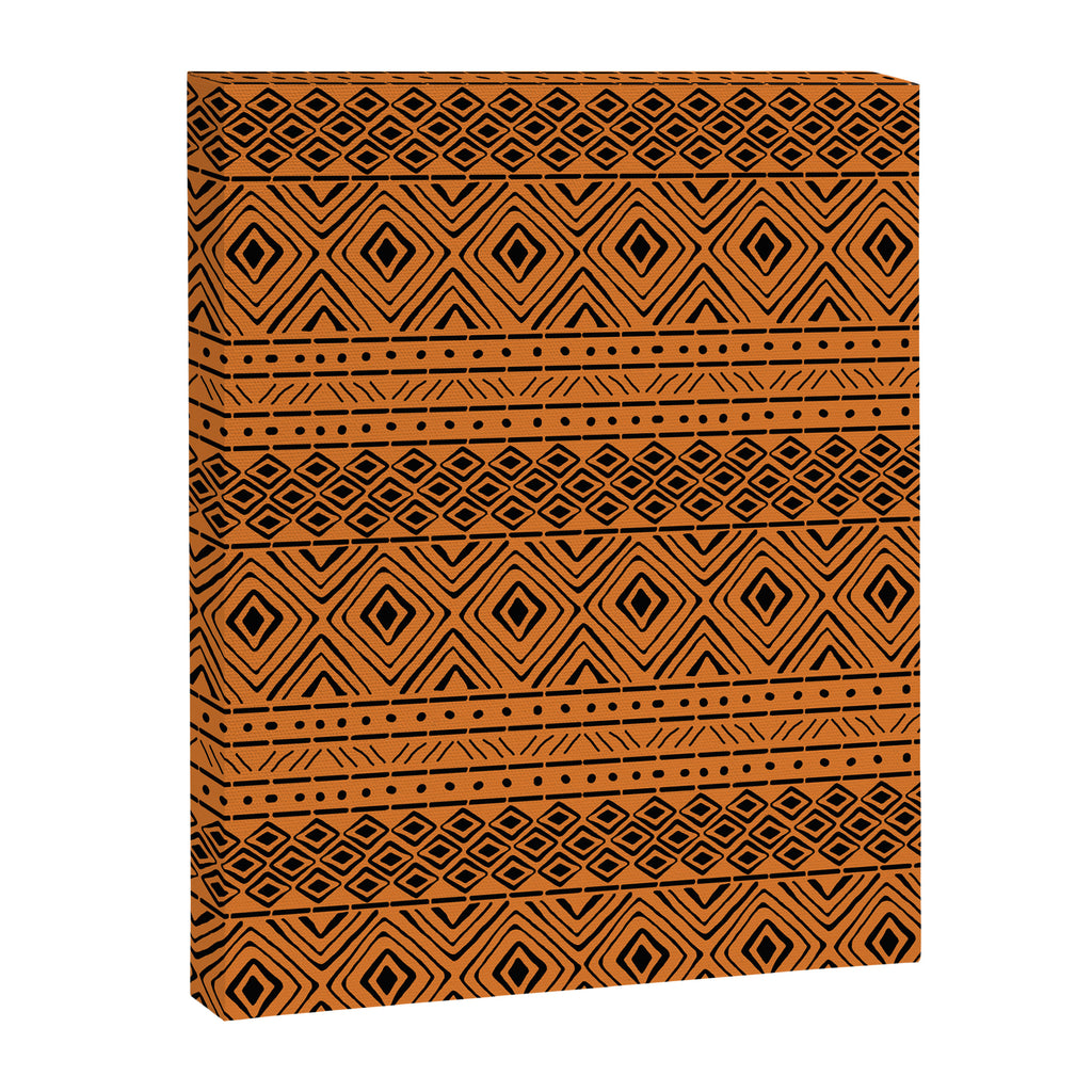 African Mud Cloth // Orange Canvas Print Gallery Image 8