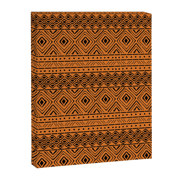 African Mud Cloth // Orange Canvas Print Gallery Image 1