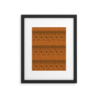 African Mud Cloth // Orange Framed Art Print Gallery Image 6