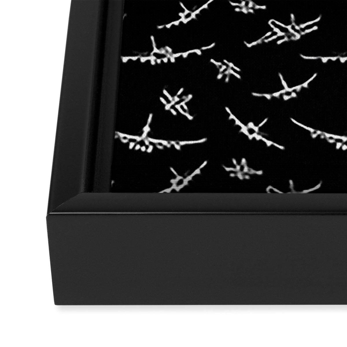 Airplanes on Black Framed Canvas Print Gallery Image 3