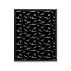 Airplanes on Black Framed Canvas Print Gallery Image 8