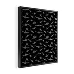Airplanes on Black Framed Canvas Print Gallery Image 2
