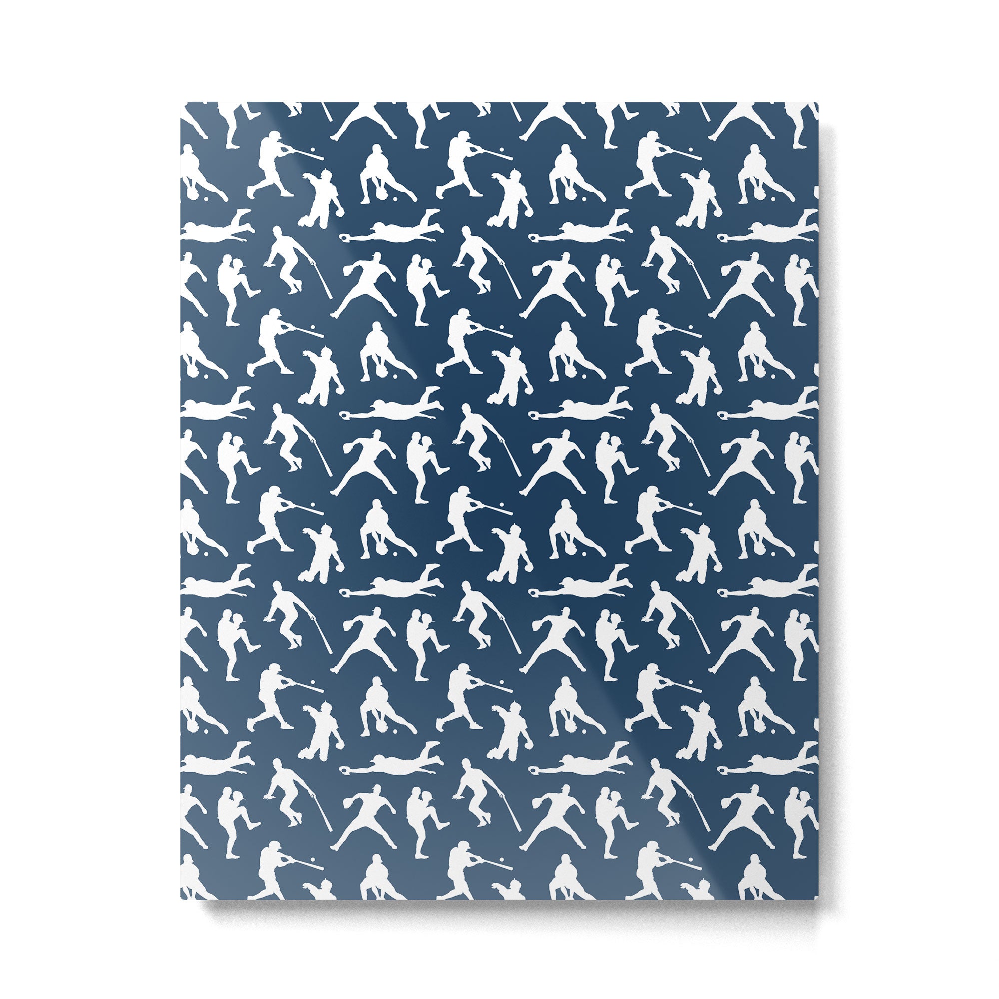 Baseball Players // Navy Metal Print Gallery Image 6