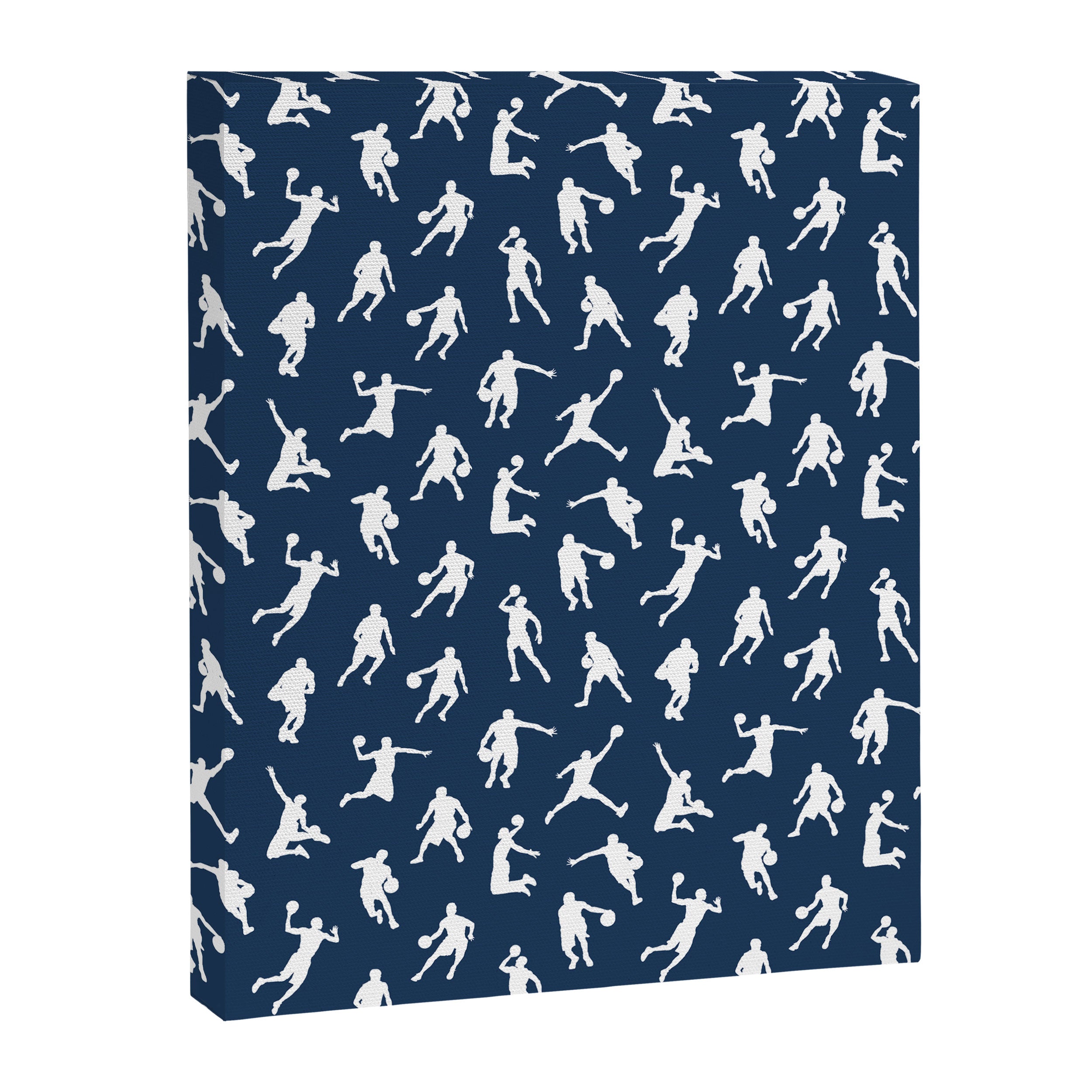 Basketball Players // Navy Canvas Print Gallery Image 8