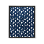 Basketball Players // Navy Framed Canvas Print Gallery Image 8