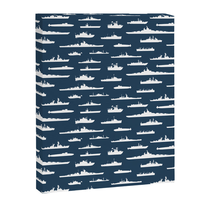 Battleship // Navy Blue Canvas Print Gallery Image 1