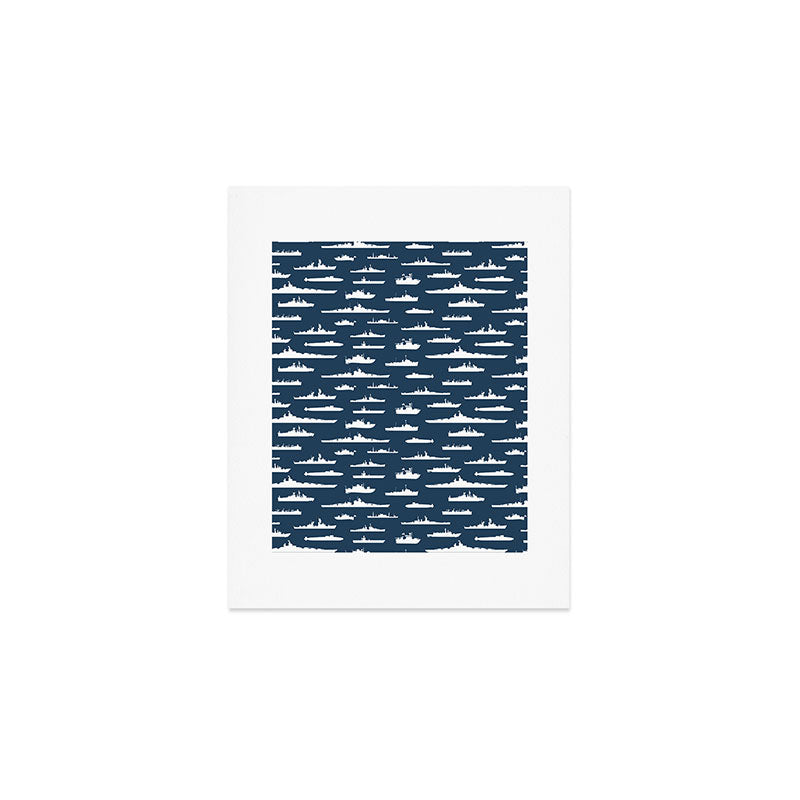 Battleship // Navy Blue Art Print Gallery Image 1