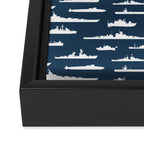 Battleship // Navy Blue Framed Canvas Print Gallery Image 3