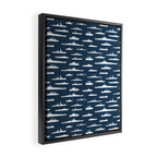 Battleship // Navy Blue Framed Canvas Print Gallery Image 2