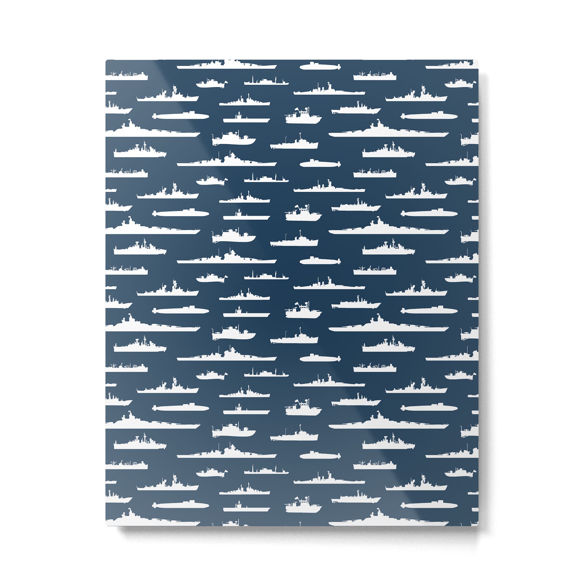 Battleship // Navy Blue Metal Print Gallery Image 6