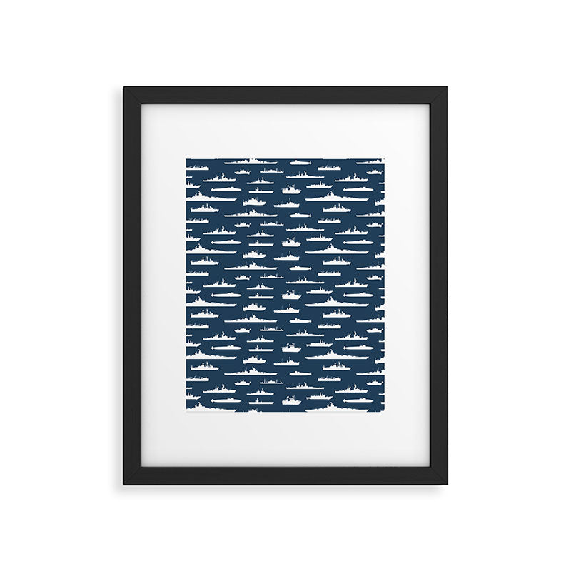 Battleship // Navy Blue Framed Art Print Gallery Image 6