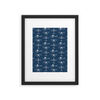 Biplanes // Navy Framed Art Print Gallery Image 6