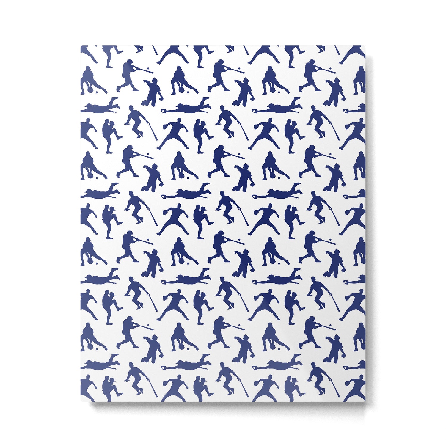 Blue Baseball Players Metal Print Gallery Image 6