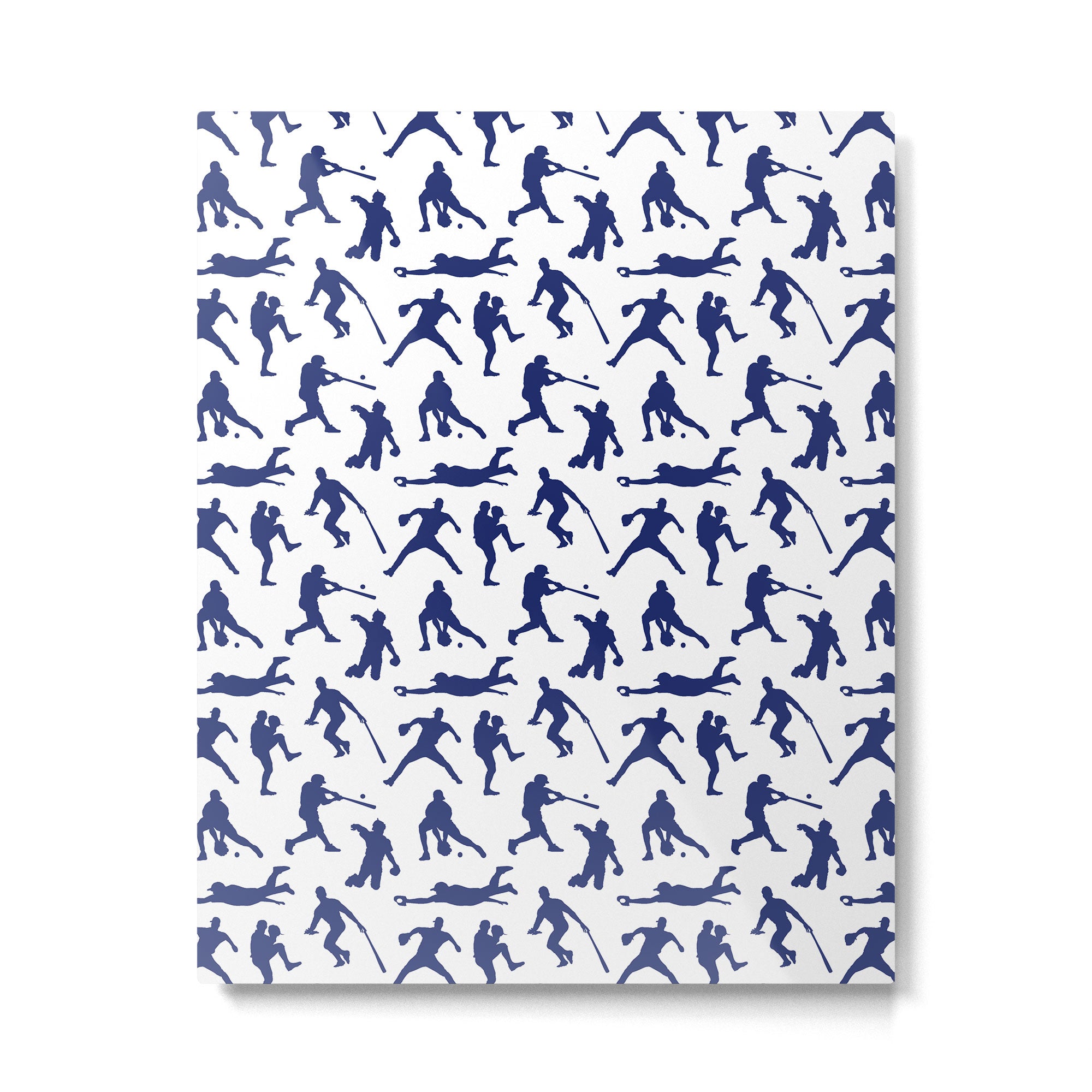 Blue Baseball Players Metal Print Gallery Image 6