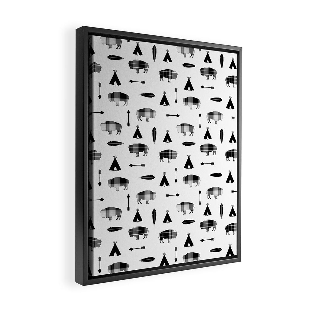 Buffalo Tribe Framed Canvas Print Gallery Image 2